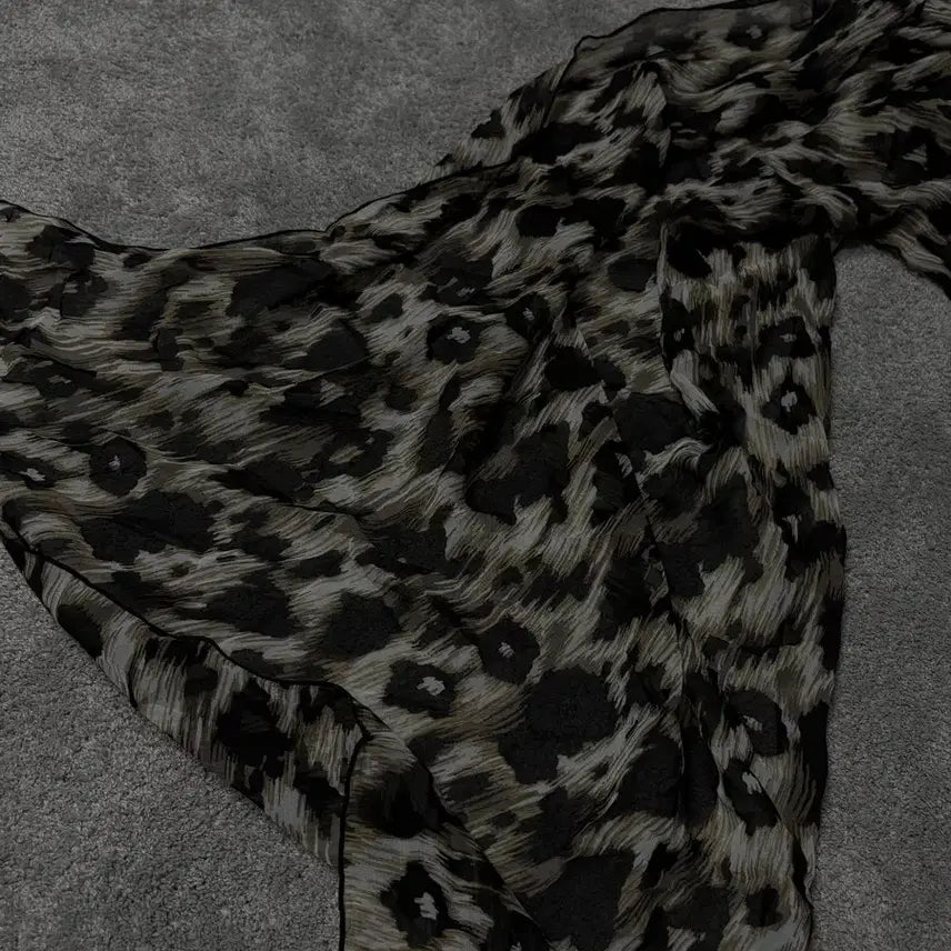 [BUNJANG] Japanese Vintage Rock Chic Punk Leopard Scarf / 일본빈티지 락시크 펑크 레오파드 스카프