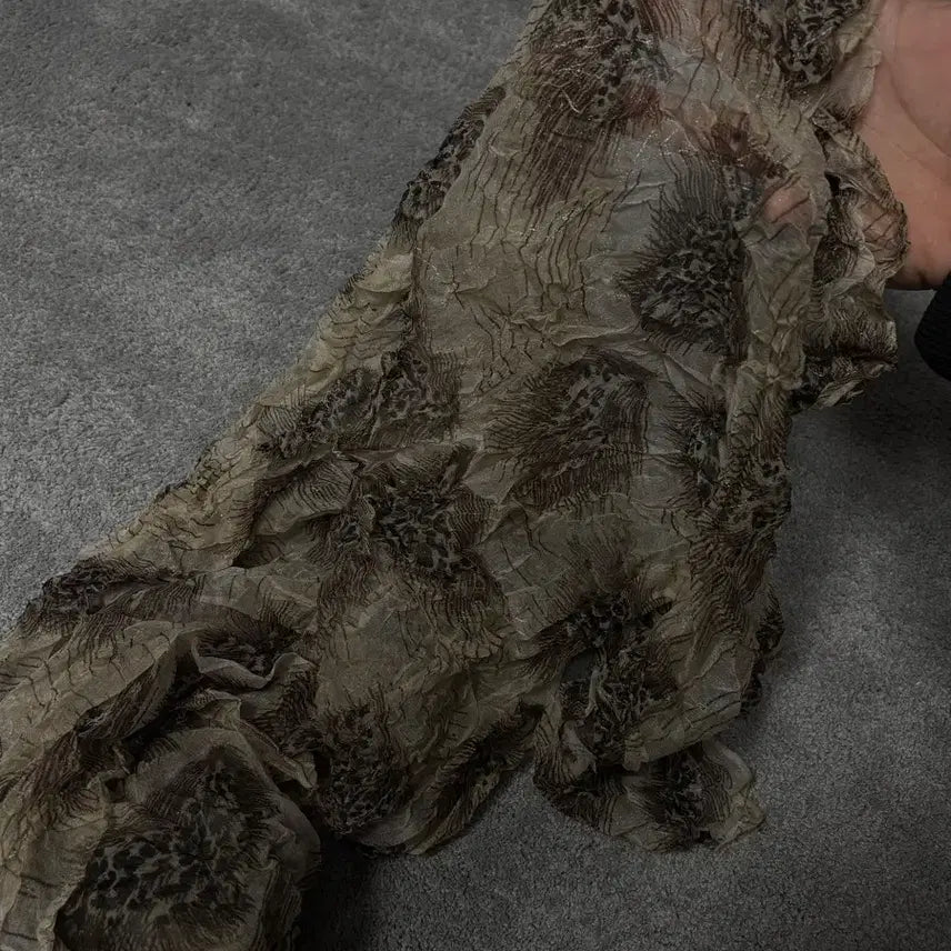 [BUNJANG] Japanese Vintage Rock Chic Punk Leopard Scarf / 일본빈티지 락시크 펑크 레오파드 스카프