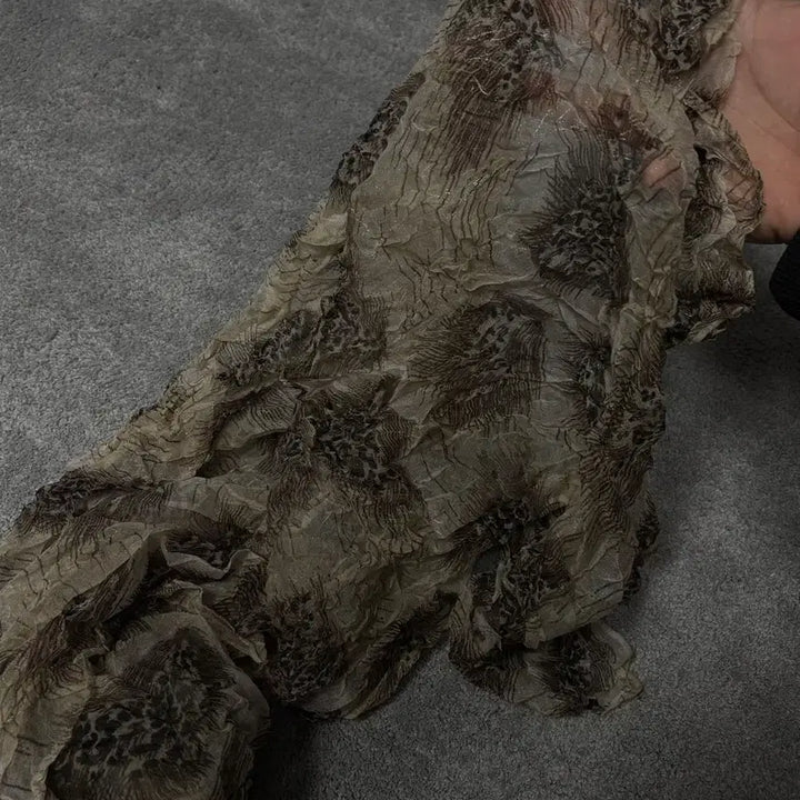 [BUNJANG] Japanese Vintage Rock Chic Punk Leopard Scarf / 일본빈티지 락시크 펑크 레오파드 스카프