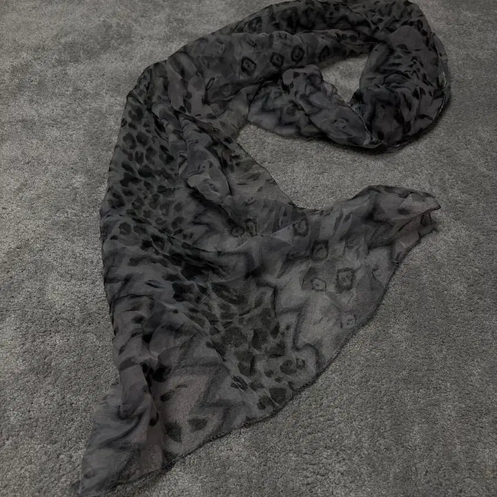 [BUNJANG] Vintage Leopard Print Scarf / 일본빈티지 락시크 펑크 레오파드 스카프