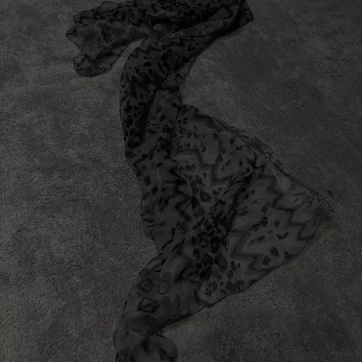 [BUNJANG] Vintage Leopard Print Scarf / 일본빈티지 락시크 펑크 레오파드 스카프