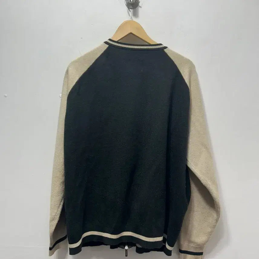 [BUNJANG] VEIAD Knit Zip-Up Jacket Colorblock Cardigan L / VEIAD 니트 집업 자켓 배색 가디건 L
