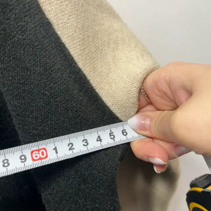 [BUNJANG] VEIAD Knit Zip-Up Jacket Colorblock Cardigan L / VEIAD 니트 집업 자켓 배색 가디건 L