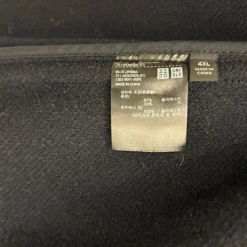 [BUNJANG] Uniqlo Duffel Coat 4XL / 유니클로 더플코트 4XL