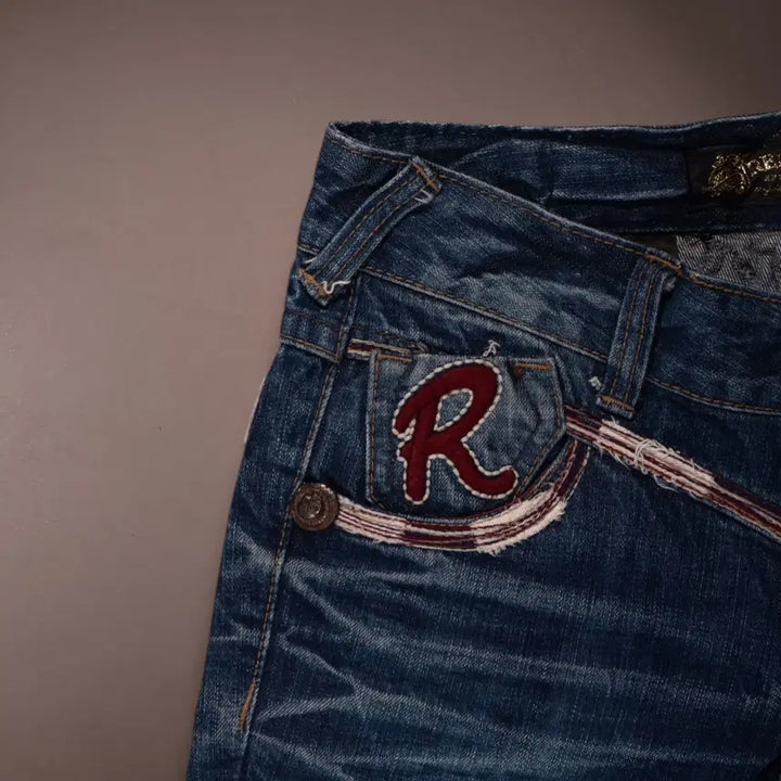 [BUNJANG] Vintage Punk Flare Denim Pants / 일본빈티지 펑크 플레어 데님 팬츠 C293