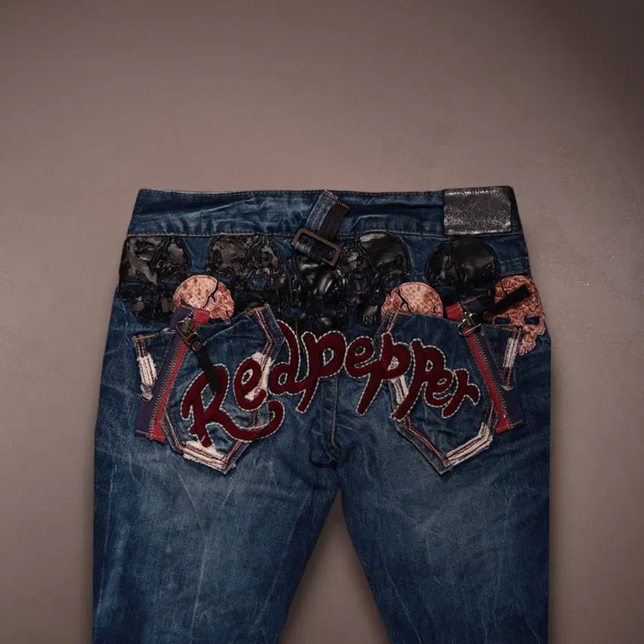 [BUNJANG] Vintage Punk Flare Denim Pants / 일본빈티지 펑크 플레어 데님 팬츠 C293