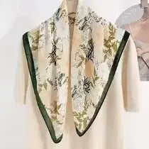 [BUNJANG] Floral Print Scarf / 플라워 프린팅 스카프(새상품)