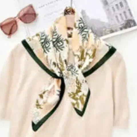 [BUNJANG] Floral Print Scarf / 플라워 프린팅 스카프(새상품)