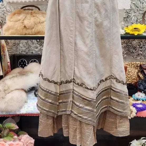 [BUNJANG] RES RALIQUE Cotton &amp; Silk Long Skirt / RES RALIQUE 면 + 실크 롱스커트 (66)