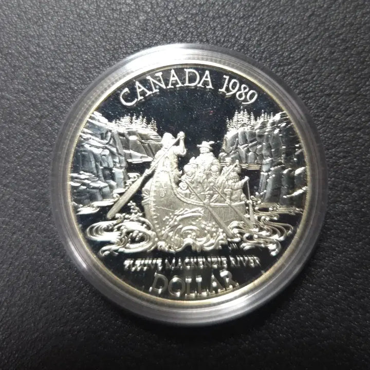[BUNJANG] 1989 Canada Mackenzie River Rare Silver Coin Collectible / 1989년 캐나다 메젠지강은화 희귀은화수집용