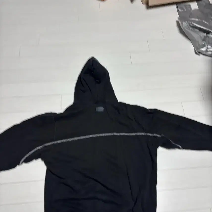 [BUNJANG] Adidas Black Hoodie &amp; Training Pants Set / 아디다스 블랙 후드티 스티치 포인트, 아디다스 블랙 트레이닝 바지
