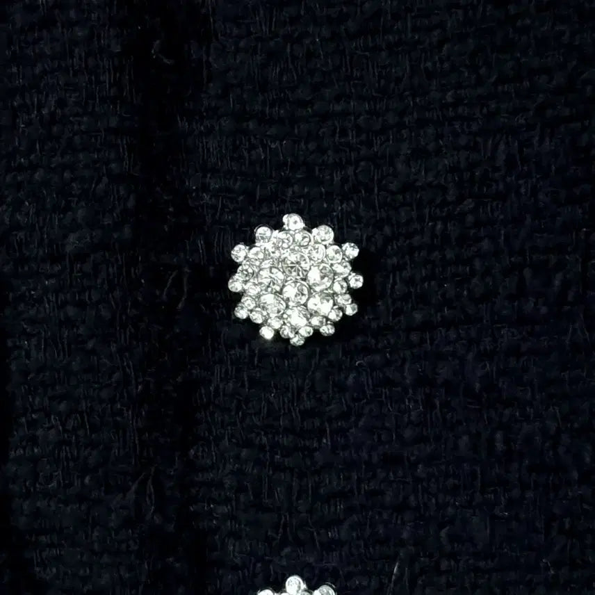 [BUNJANG] ZARA Jewel Button Black Tweed Jacket / 자라 보석단추 블랙자켓 44~55