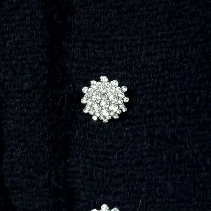 [BUNJANG] ZARA Jewel Button Black Tweed Jacket / 자라 보석단추 블랙자켓 44~55