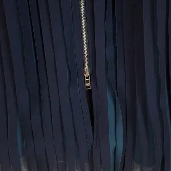 [BUNJANG] Karl Lagerfeld Navy Pleated Long Dress / 칼 라거펠트 네이비 플리츠 롱 원피스 66