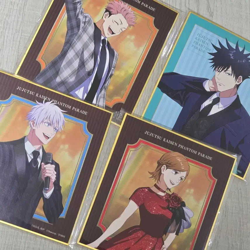 [BUNJANG] Jujutsu Kaisen: Phantom Parade Japanese Pop-Up Exclusive Shikishi Set / 주술회전 팬텀퍼레이드 일본 팝업 굿즈 색지 고죠 이타도리 메구미 노바라