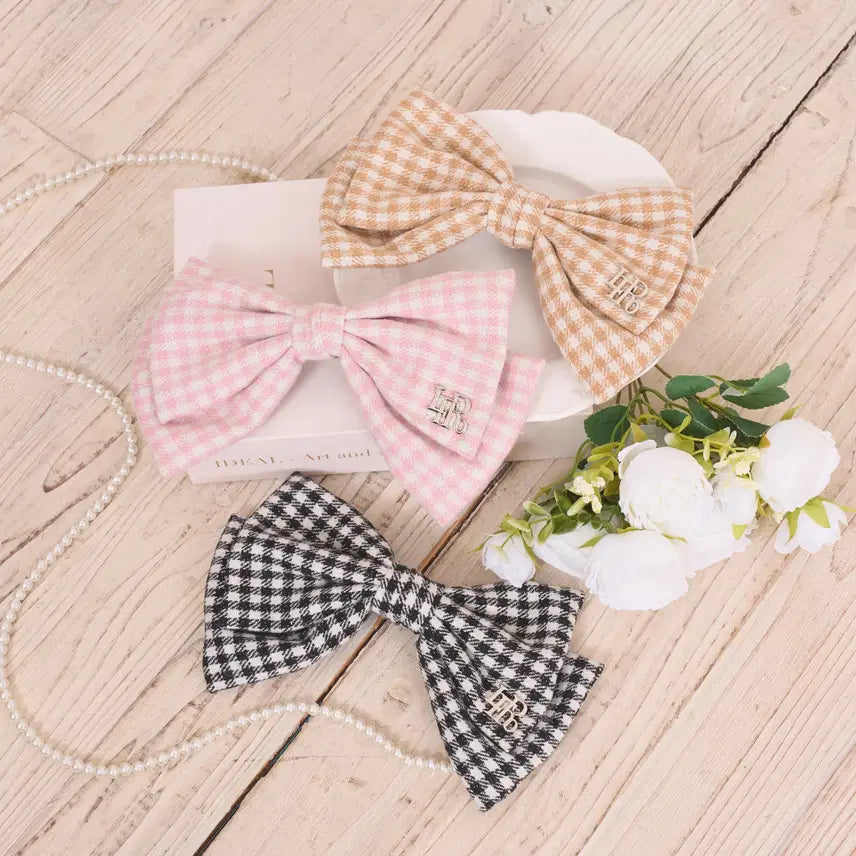 [BUNJANG] Lafary Gingham Ribbon Barrette Hairpin / Lafary 라파리 깅엄 리본 발레타 머리핀 헤어핀