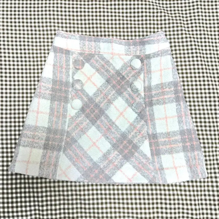 [BUNJANG] Liz Lisa Ribbon Check Skirt / 정품)리즈리사 치마 큐롯 히메갸루 달천깔 양산형 모리걸 마즈 치마 핀터깔