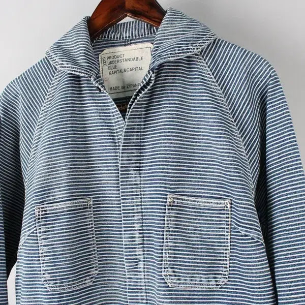 [BUNJANG] KAPITAL Hickory Denim Coat / KAPITAL  히코리 데님 코트