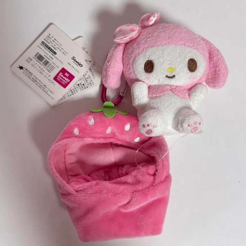 [BUNJANG] Sanrio My Melody Strawberry Ichigo Fruit Pocket Mascot / 마이멜로디 딸기 이치고 과일포켓 마스코트