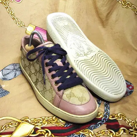 [BUNJANG] Gucci Brooklyn GG Supreme Sneakers / 이태리명품 구찌 GG 슈프림 브루클린 338883 스니커즈 240
