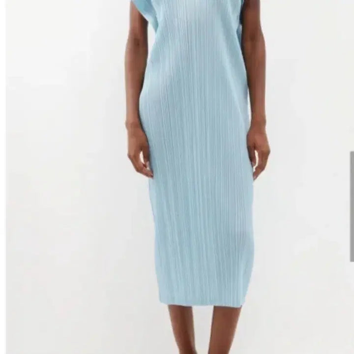 [BUNJANG] Pleats Please Dress Size 5 Pale Blue / 플리츠플리즈원피스