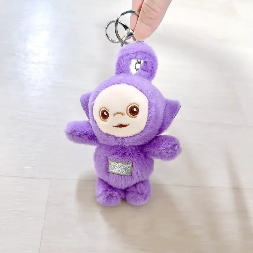 [BUNJANG] Teletubbies Tinky Winky Plush Keychain / 텔레토비 보라돌이 인형 키링 / 새상품