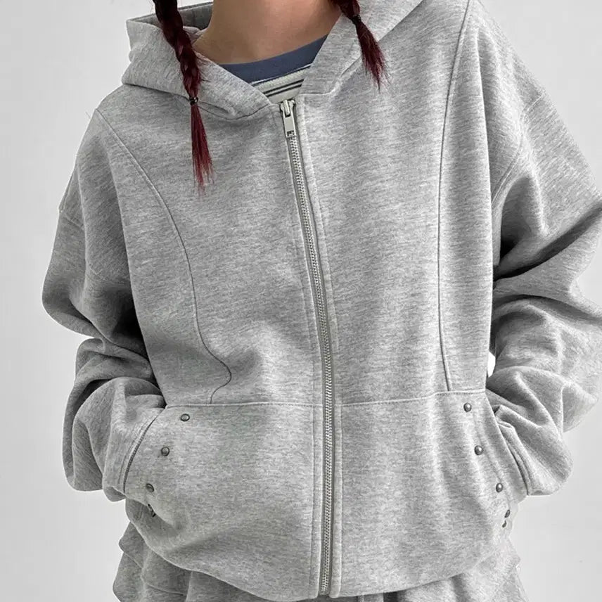 [BUNJANG] BlackUp Two-Way Hooded Zip-Up Jacket / 블랙업 투웨이 후드집업