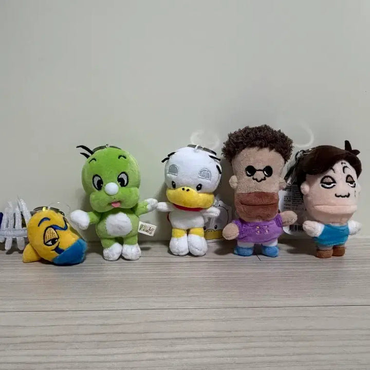 [BUNJANG] Dooly Doll Keychain 5-Piece Full Set / [일괄] 둘리 인형 키링 5종 풀세트