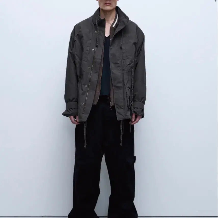 [BUNJANG] ETCE Field Jacket Charcoal XL / [XL] ETCE 이티씨이 스트랩 필드 자켓 차콜