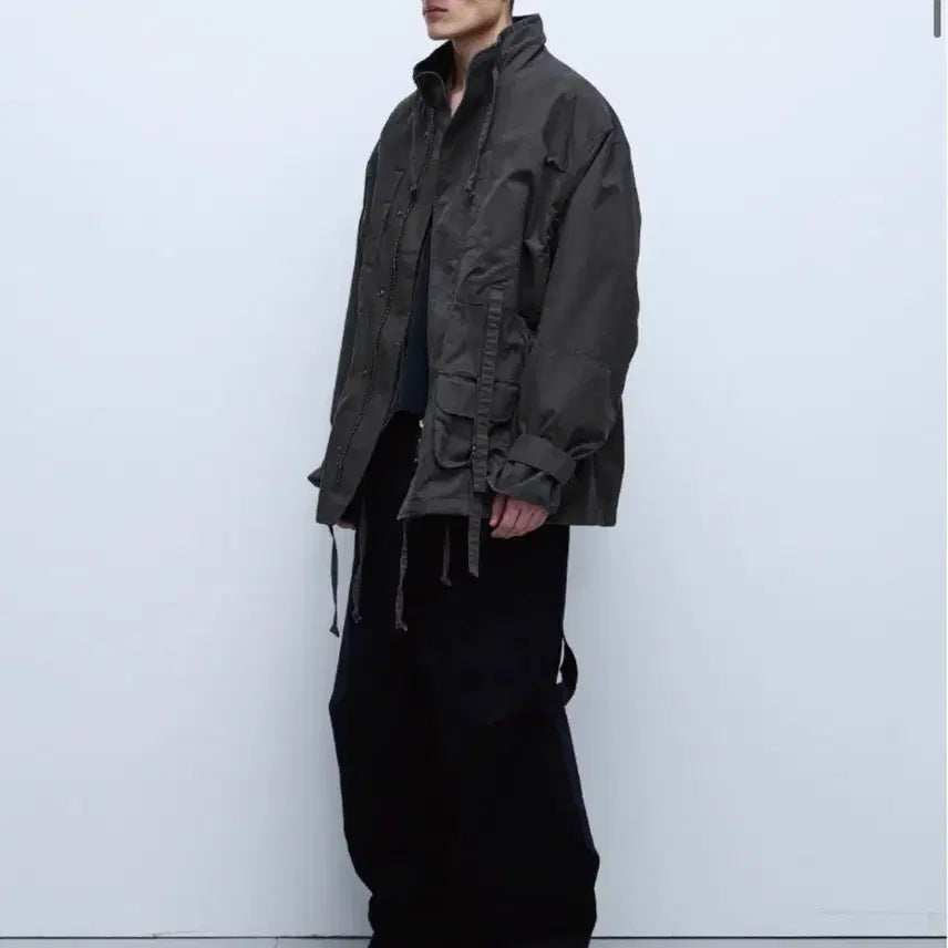 [BUNJANG] ETCE Field Jacket Charcoal XL / [XL] ETCE 이티씨이 스트랩 필드 자켓 차콜