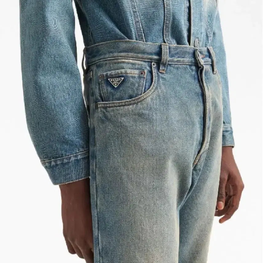 [BUNJANG] Prada Triangle Logo Used Denim Pants / 프라다 삼각로고 유즈드 데님팬츠