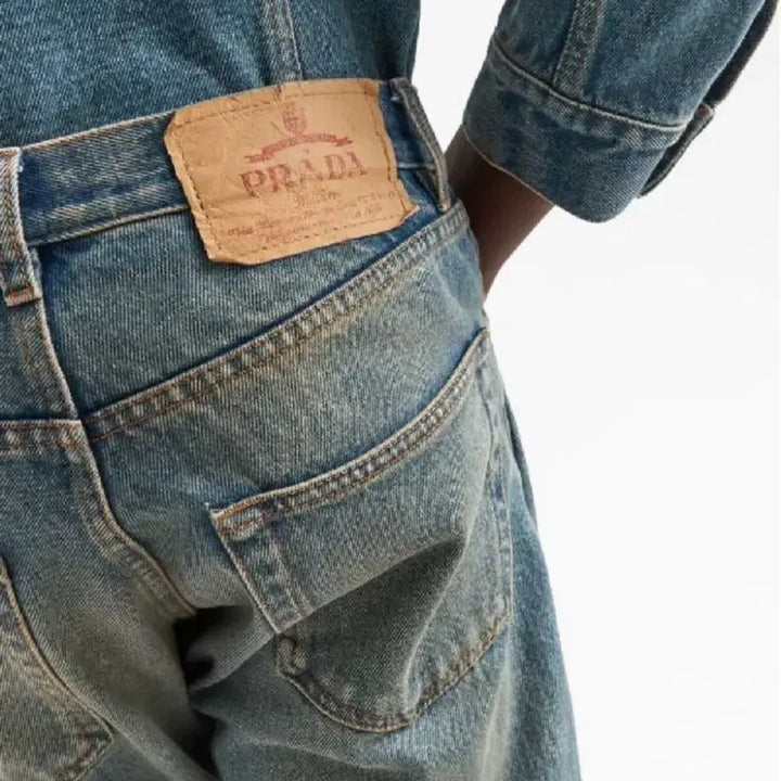 [BUNJANG] Prada Triangle Logo Used Denim Pants / 프라다 삼각로고 유즈드 데님팬츠