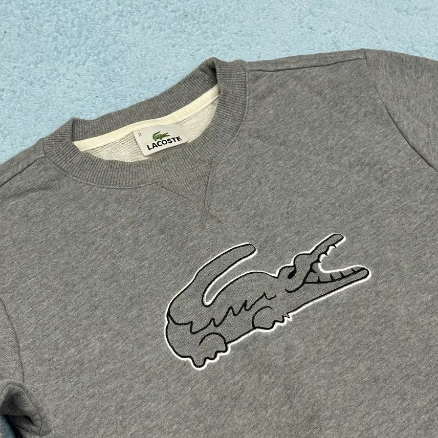 [BUNJANG] Lacoste Big Logo Sweatshirt / 라코스테 빅로고 맨투맨