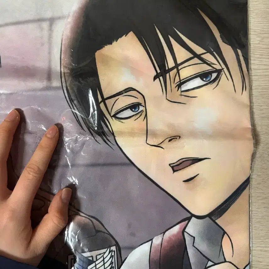 [BUNJANG] Bandai Attack on Titan Eren &amp; Levi Big Cross Towel / (진격의 거인/희귀/미개봉)반다이 에렌&amp;리바이 빅 크로스 타월