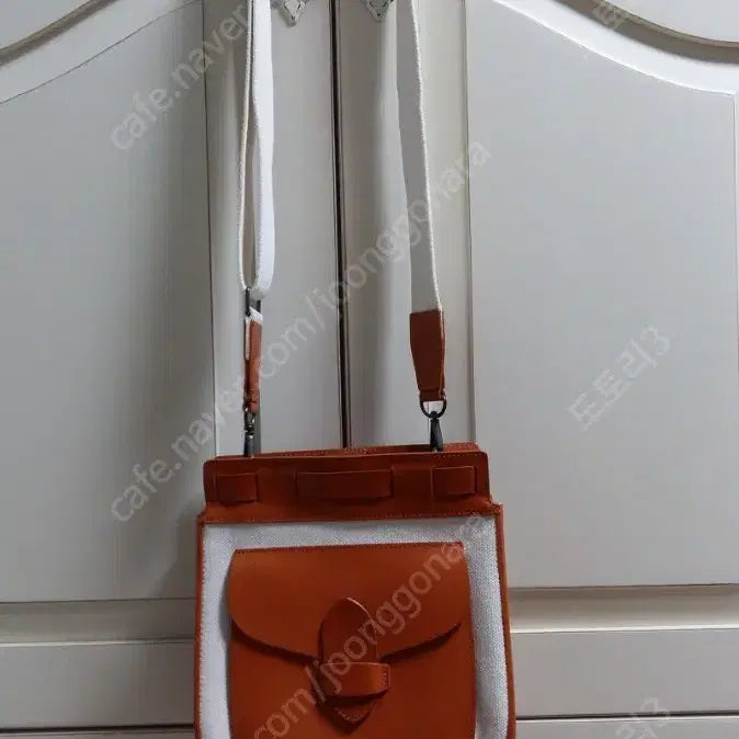 [BUNJANG] The Plain Cowhide Canvas Crossbody Bag / &