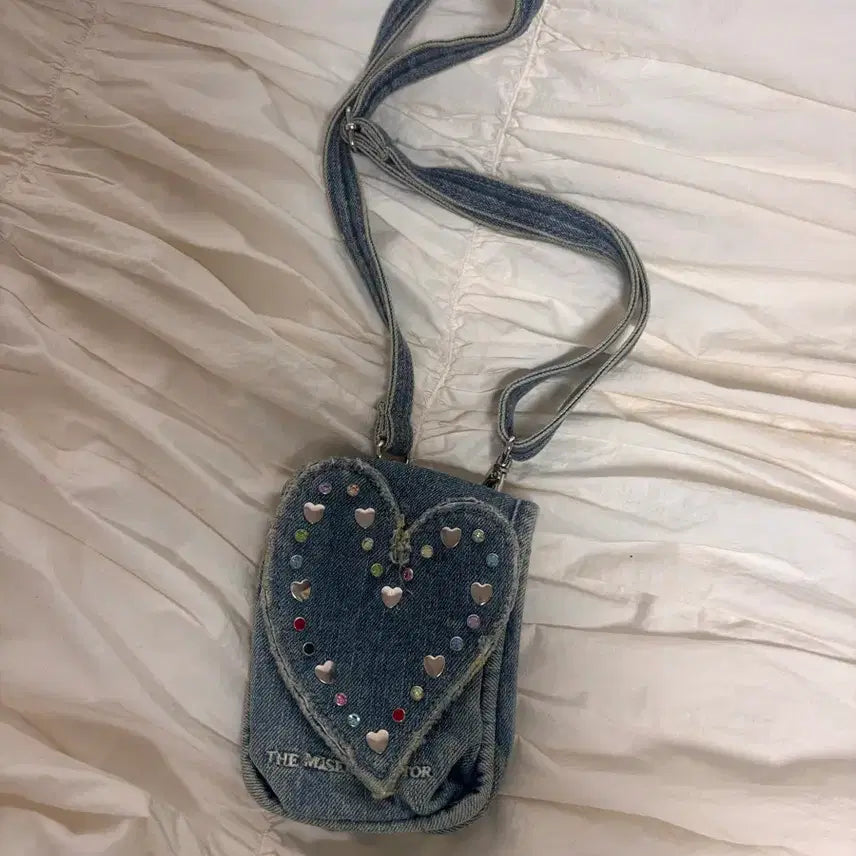 [BUNJANG] The Museum Visitor Denim Heart Jam Bag / 더뮤지엄비지터 데님 하트 잼 가방