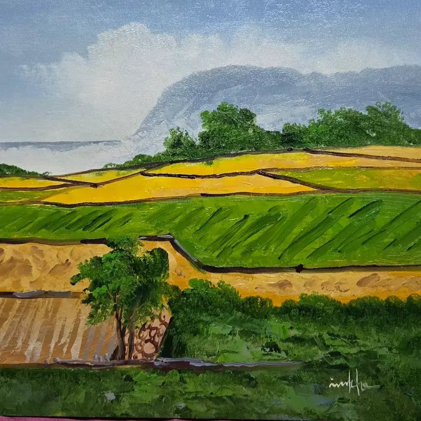 [BUNJANG] Lee Myung Hee "Hometown" Oil Painting (No. 10) / *서양화 이명희화백의 고향(10호)