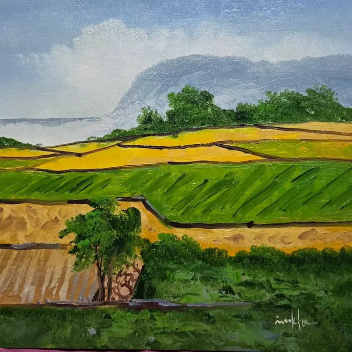 [BUNJANG] Lee Myung Hee "Hometown" Oil Painting (No. 10) / *서양화 이명희화백의 고향(10호)
