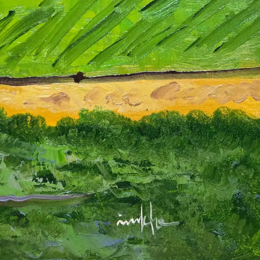 [BUNJANG] Lee Myung Hee "Hometown" Oil Painting (No. 10) / *서양화 이명희화백의 고향(10호)