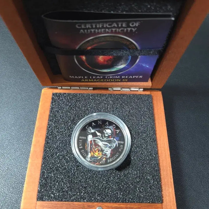 [BUNJANG] Limited Edition 400pcs 2018 Canada Maple Leaf Silver Coin / 400개한정판 2018년 캐나다 색체매이플리프은화 희귀은화수집용
