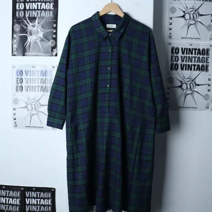 [BUNJANG] Studio Tomboy Check Color Mix Dress / W(F) 스튜디오 톰보이 드레스 원피스 셔츠 체크 컬러믹스-17700