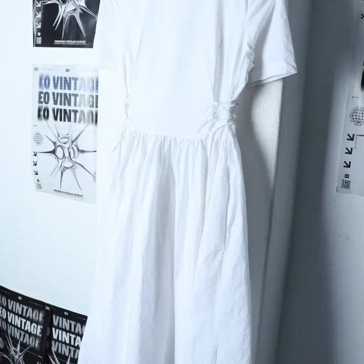 [BUNJANG] W(F) Riel Dress White V-neck Dress / W(F) 리엘 드레스 원피스 반팔 블라우스 화이트 뷔스띠에-17727