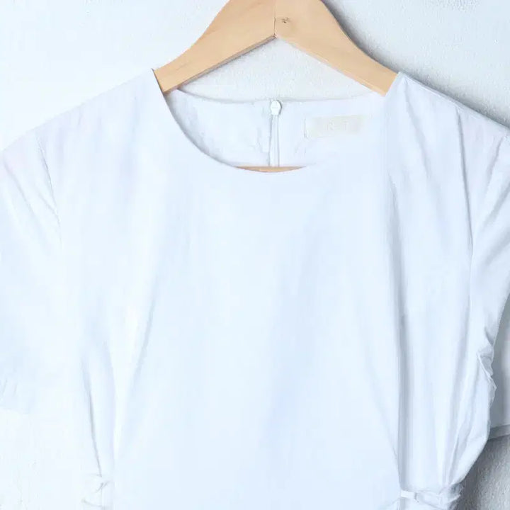 [BUNJANG] W(F) Riel Dress White V-neck Dress / W(F) 리엘 드레스 원피스 반팔 블라우스 화이트 뷔스띠에-17727