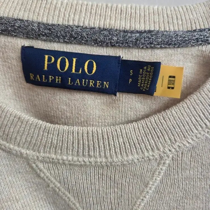 [BUNJANG] Polo Ralph Lauren Beige Knit T-shirt / 폴로 랄프로렌 베이지색 니트 티셔츠