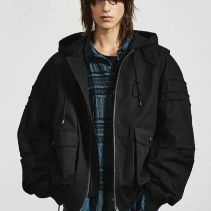 [BUNJANG] LMOOD 24SS Shadow Military Hood Ma-1 Bomber Jacket / LMOOD 24SS 쉐도우 밀리터리 후드 Ma-1 48 (L) 새제품