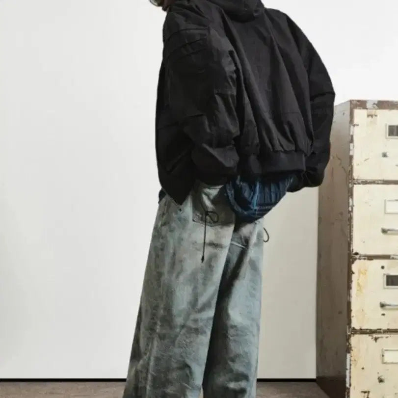 [BUNJANG] LMOOD 24SS Shadow Military Hood Ma-1 Bomber Jacket / LMOOD 24SS 쉐도우 밀리터리 후드 Ma-1 48 (L) 새제품