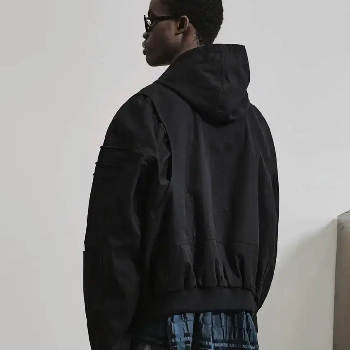 [BUNJANG] LMOOD 24SS Shadow Military Hood Ma-1 Bomber Jacket / LMOOD 24SS 쉐도우 밀리터리 후드 Ma-1 48 (L) 새제품