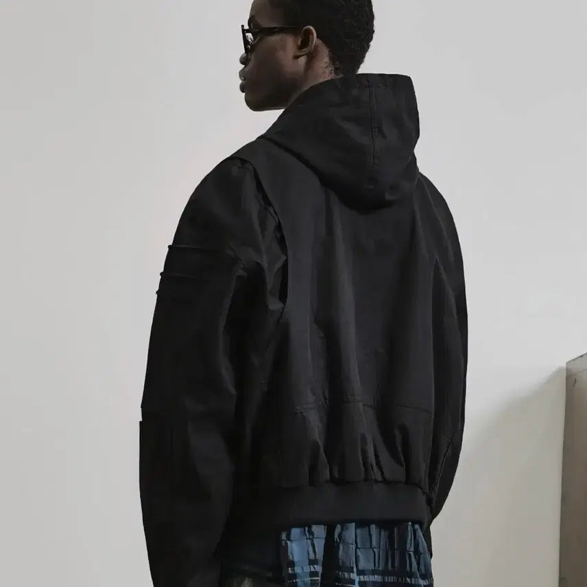 [BUNJANG] LMOOD 24SS Shadow Military Hood Ma-1 Bomber Jacket / LMOOD 24SS 쉐도우 밀리터리 후드 Ma-1 48 (L) 새제품
