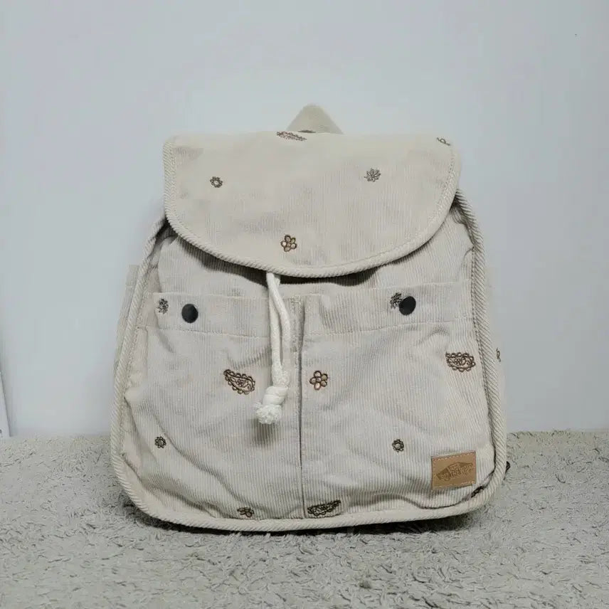[BUNJANG] Vans Corduroy Embroidered Mini Backpack / 반스 코듀로이 자수 미니 백팩