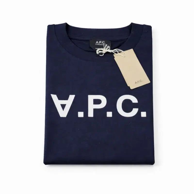 [BUNJANG] A.P.C. Velvet Logo Cotton T-Shirt / 아페쎄 벨벳로고 반팔티 새상품